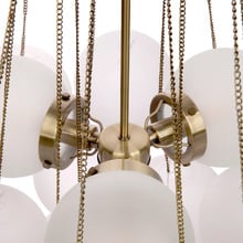Savino Medium Cloud Brass Frosted Glass 3 Light Pendant